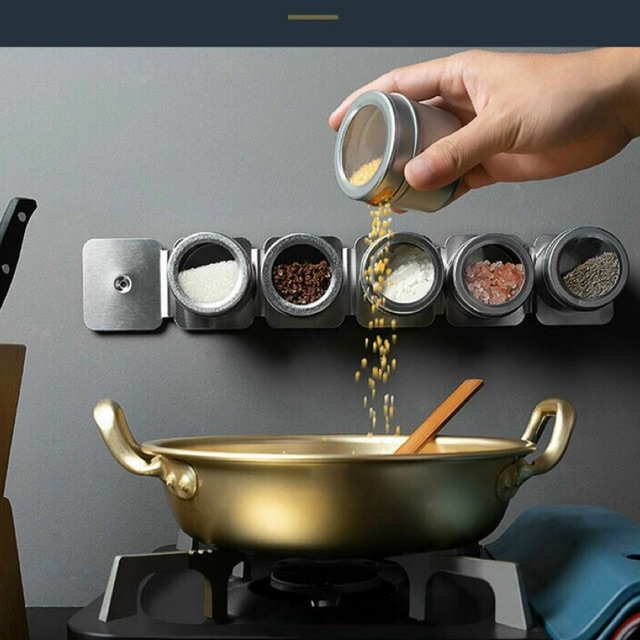 Hũ Gia Vị Inox Gắn Tường Tiện Lợi | BigBuy360 - bigbuy360.vn