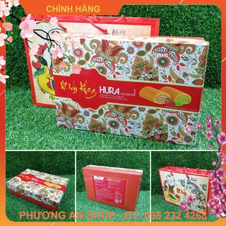 Bánh trứng cuộn kem Hura Tết Minh Khang hộp 396g