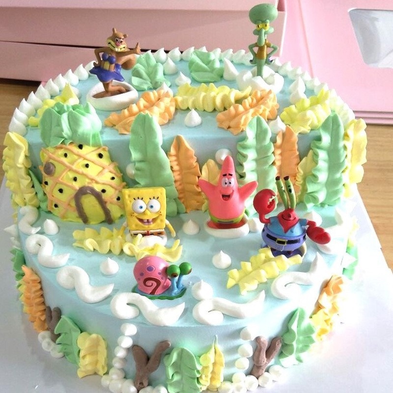 Set 6 Mô Hình Nhân Vật Phim Hoạt Hình SpongeBob