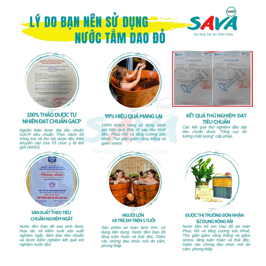 Nước tắm Dao Đỏ Sapa  cô đặc thảo dược quý phục hồi tăng cường sức khỏe hiệu quả 100%