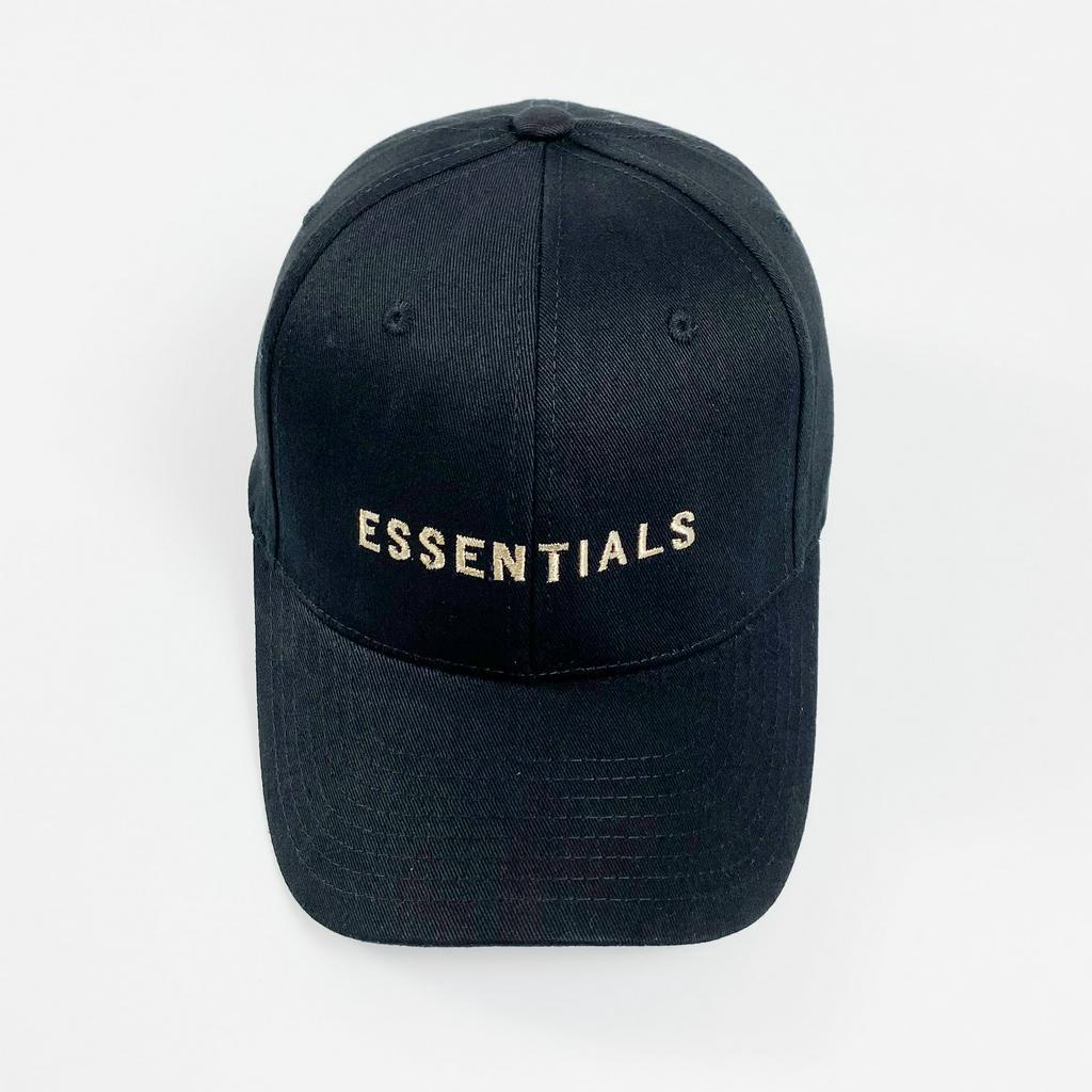 Mũ lưỡi trai nón kết Essential đen chữ vàng logo thêu form basic - PASIO