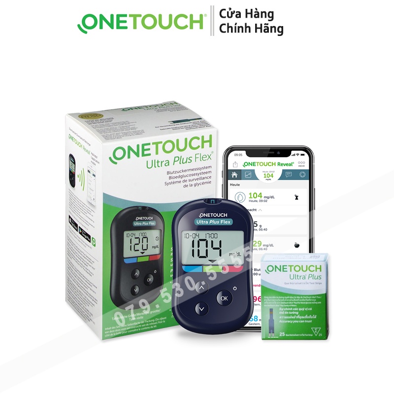 Que Thử Đường Huyết One Touch Ultra Plus Flex Hộp 25 Que