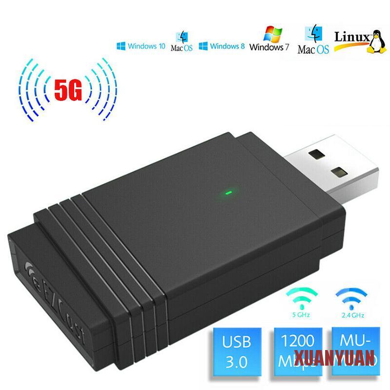Usb Wifi Không Dây 1200mbps Cổng Kép 5g / 2.4g