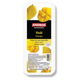 Xoài Xay Nhuyễn Đông Lạnh - Không chất bảo quản - ANDROS Frozen Puree - 1 KG - [Chỉ giao HCM]