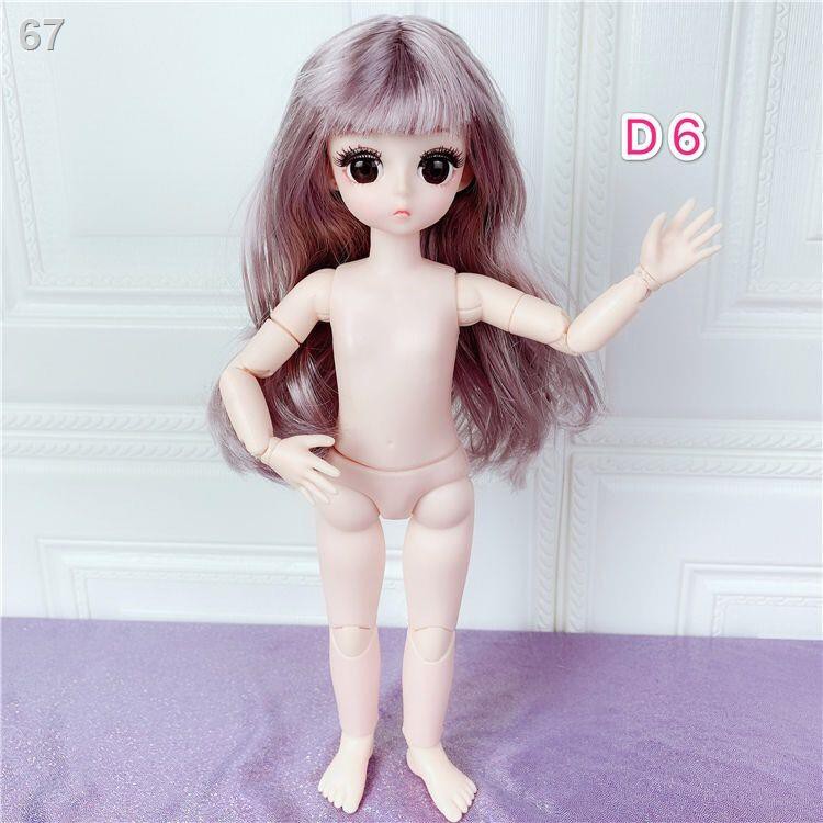 New Big Dream Li búp bê Barbie cô gái chơi nhà đồ BJD 3D mắt thật thay đổi trang điểm 6 bé 4D lông miI