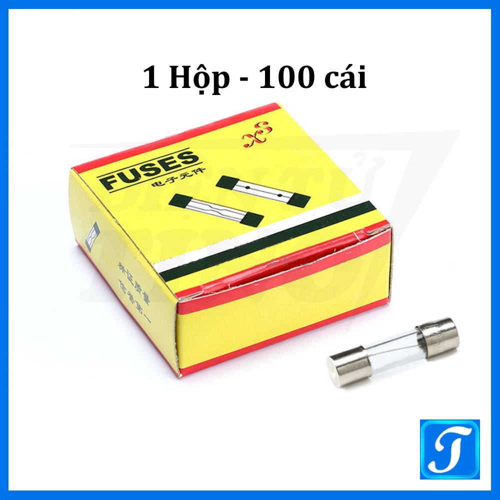[Hộp 100 cái] Cầu Chì Ống Thủy Tinh 5x20mm / Ruột Cầu Chì Fuse 250V 0.1A 0.2A 0.3A 0.5A 1A 2A 3A 4A 