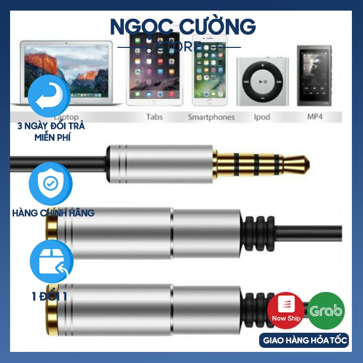 Jack chia tai nghe từ 1 cổng 3.5 thành 2 cổng 3.5 loại xịn