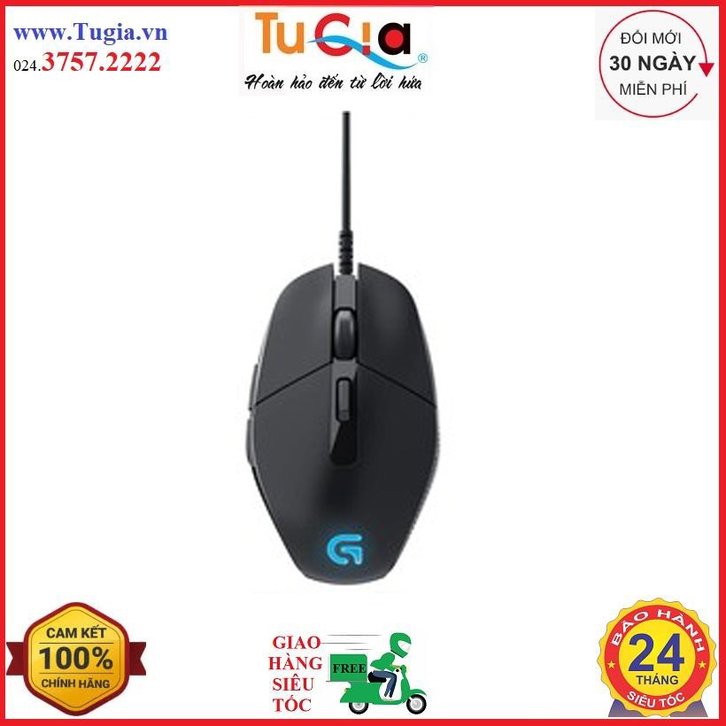 Chuột gaming Logitech G302 Daedalus Prime Moba Gaming Mouse - Hàng chính hãng