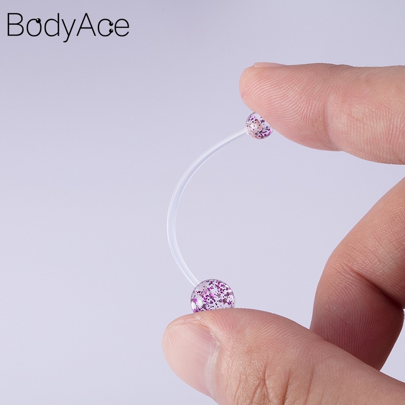 Khuyên Xỏ Rốn Bằng Nhựa 14G Thiết Kế Tiện Lợi Cho Phụ Nữ Mang Thai