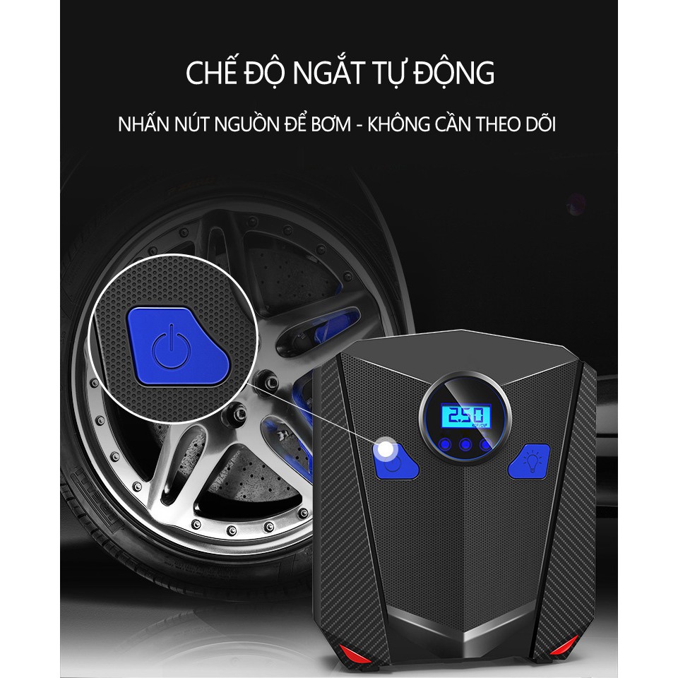 Máy bơm lốp xe hơi (ô tô) tự ngắt khi đầy hơi - Aikesi R5501
