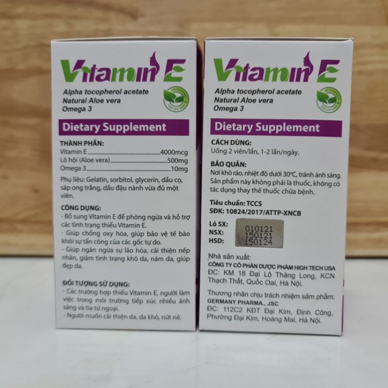 Viên Uống Vitamin E Hoa Cúc Hộp 100 viên | BigBuy360 - bigbuy360.vn