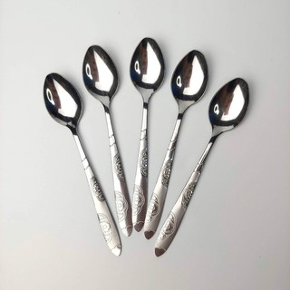 COMBO 3 thìa inox cán hoa đẹp