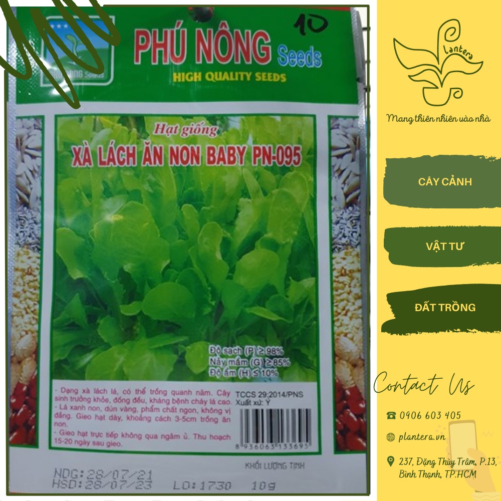 Hạt giống Phú Nông - Xà lách ăn non Gói 10g - Hạt Giống - Rau Ăn Lá