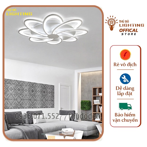 Đèn Ốp Trần Phòng Khách Phòng Ngủ Đèn Led Trang Trí Hoa 8 Cánh Bảo Hành 1 Năm 3 Chế Độ Sáng 2014-8