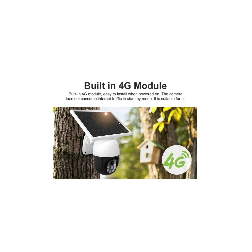 Camera Ngoài trời 4G Acesee AC90 năng lượng mặt trời chống mưa nắng có màu bạn đêm