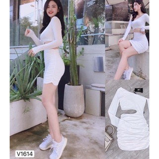 Đầm ôm body kiểu khoét eo( có ảnh thật)