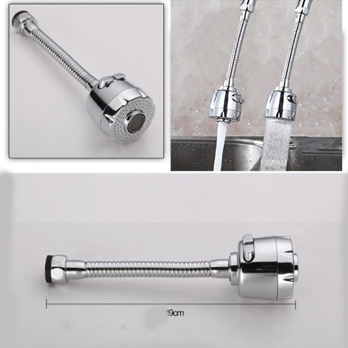 Đầu Vòi rửa chén Tăng Áp công tắc mạ inox sáng bóng