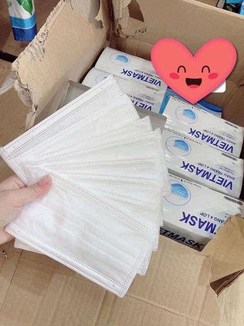 HỘP 50 CHIẾC KHẨU TRANG Y TẾ 4 LỚP HÀNG CHUẨN