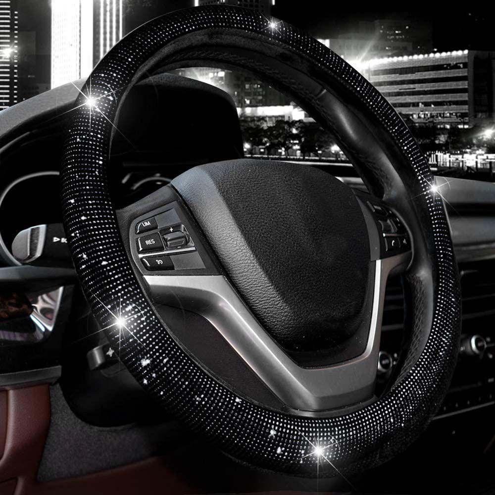 Vỏ Bọc Vô Lăng Xe Hơi Chất Flannel Chống Trượt Hợp Thời Trang|Ốp Điện Thoại Màu Đen Sang Trọng Cho Iphone|Vỏ Bọc Vô Lăng Xe Hơi Thoáng Khí Chất Lượng