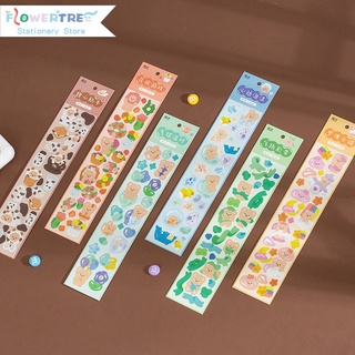 Set 2 Nhãn Dán Trang Trí Sổ Tay Họa Tiết Chú Gấu Dễ Thương