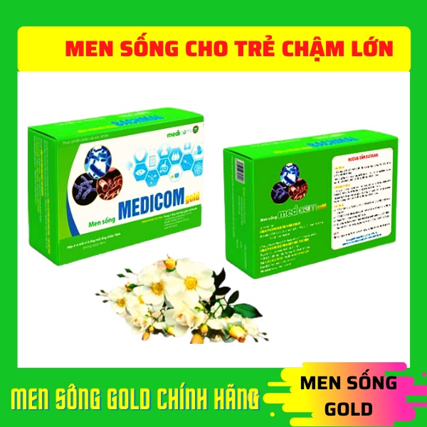 [ Chính hãng - Men tươi - Giá rẻ ]  Men sống bạch mai MEDICOM gold, cho trẻ táo bón,tiêu chảy, biếng ăn chậm lớn