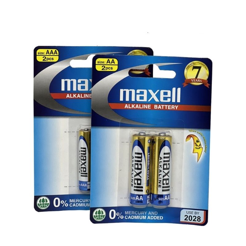 Pin AA (2A), AAA (3A) Maxell Alkaline LR6 vỉ 2 viên