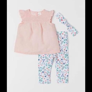 Set 3 legging kèm băng đô bé gái