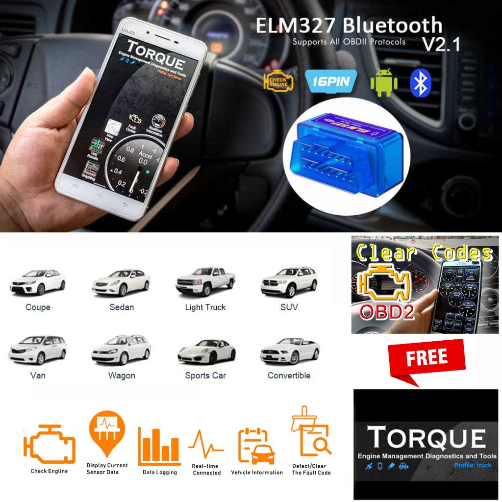 Mini OBD V2.1 ELM327 OBD2 Bluetooth Máy Quét Tự Động OBDII Xe ELM327 Dụng Cụ Kiểm Tra Cho Android