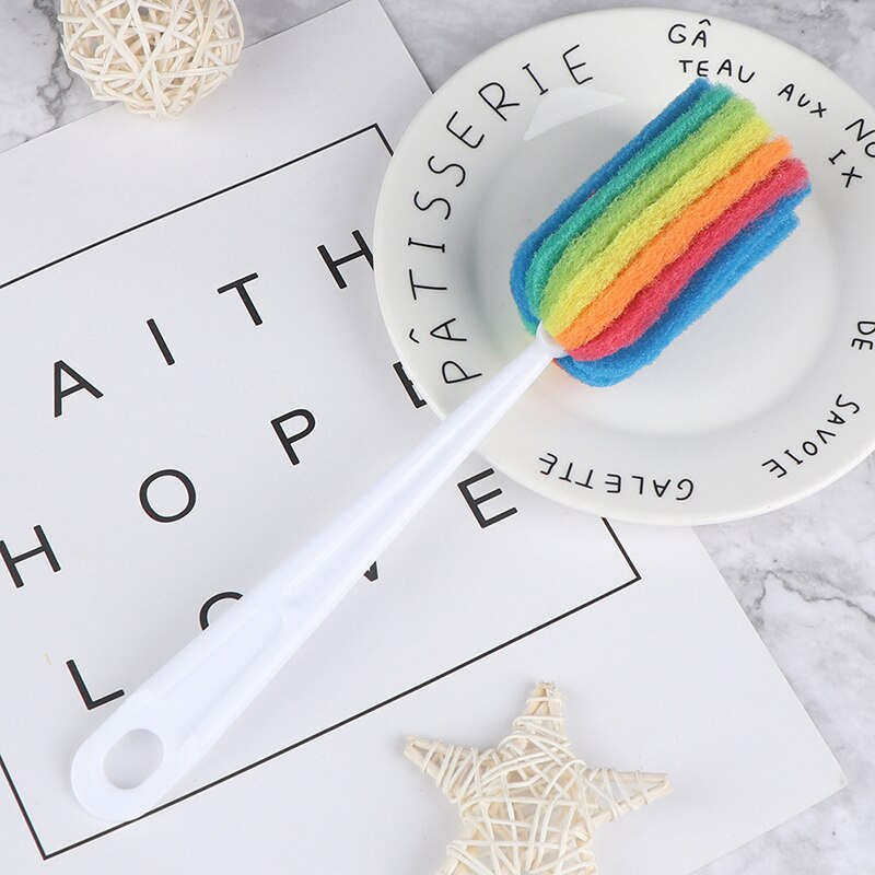 1 Bàn Chải Vệ Sinh Cốc Thủy Tinh Có Thể Tháo Rời Kèm Tay Cầm Tiện Dụng