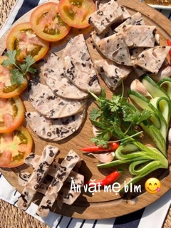 Chả gân nấm mèo