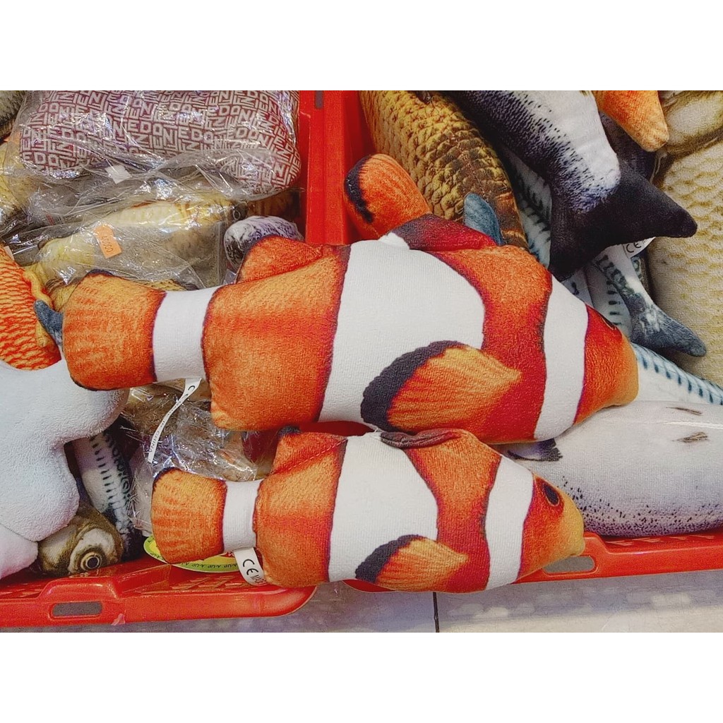 cá nhồi catnip mềm mịn không tanh 40cm cho mèo ôm