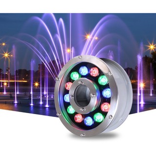 Đèn LED âm nước 12w bánh xe chiếu sáng đài phun nước bể tiểu cảnh hồ cá cảnh quan sân vườn công viên quảng trường
