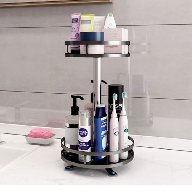 Kệ Đựng Gia Vị Xoay 360 Độ 2 Tầng, 3 Tầng, Kệ Để Đồ Nhà Bếp Thông Minh Dáng Vuông, Tròn_Nutosan