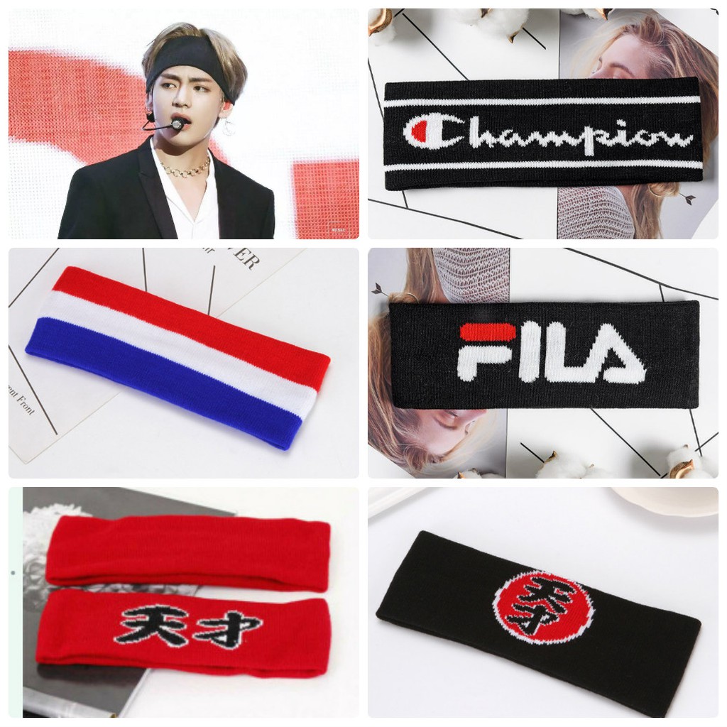 Headband BTs headband V băng đô BTs băng đô V Băng đô luhan băng đô tfboys băng đô thể thao bờm tóc thể thao