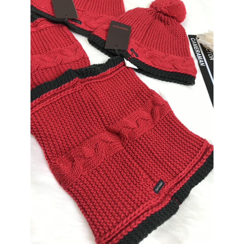 Set khăn ống + mũ xuất dư hãng CATIMINI cho bé giữ ấm cực tốt