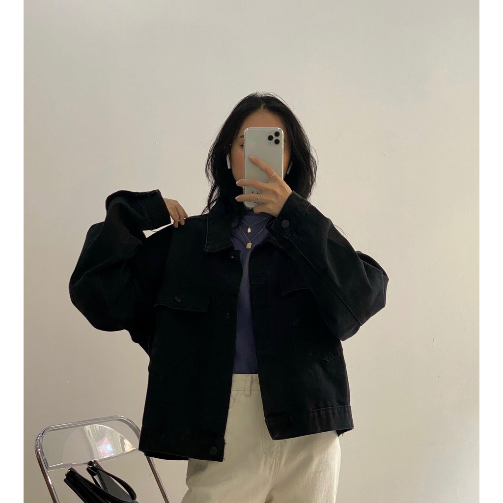 Áo khoác denim đen | BigBuy360 - bigbuy360.vn