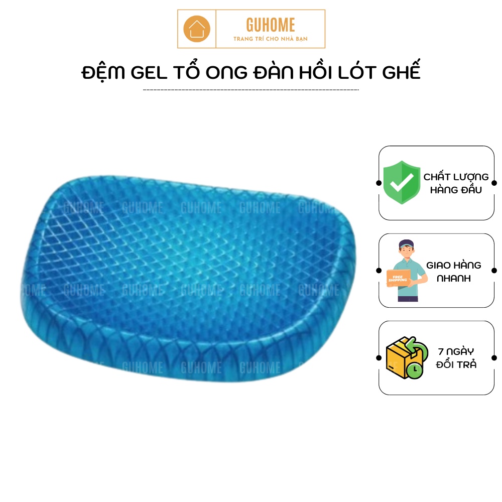 Đệm Ngồi 3D Thoáng Khí, Đệm Gel Tổ Ong Đàn Hồi Lót Ghế | BigBuy360 - bigbuy360.vn