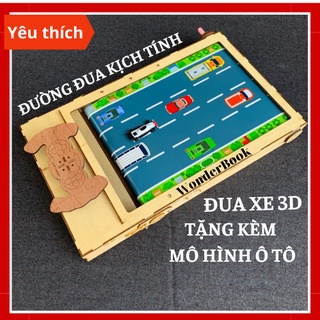 (Nội thành HN) ĐỒ CHƠI VẬN ĐỘNG ĐƯỜNG ĐUA Ô TÔ BĂNG GỖ LẮP RÁP ĐUA XE MÔ HÌNH GIÚP BÉ TĂNG TƯƠNG TÁC TRÁNH ĐỒ CÔNG NGHỆ