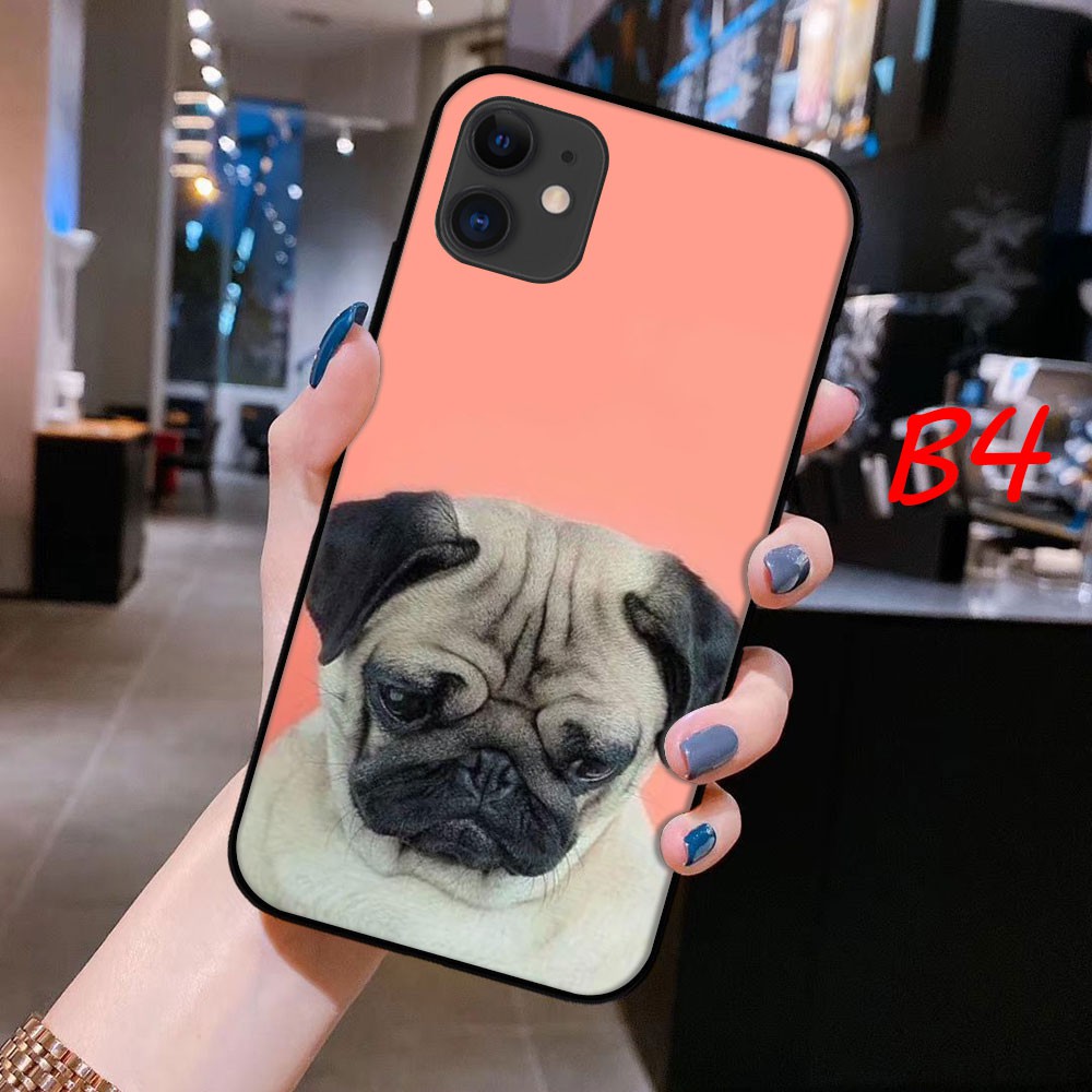 Ốp điện thoại in hình chó Pug đáng yêu cho iPhone 11 Pro Max XS MAX XR X 8 7 6s 6 Plus SE 2020