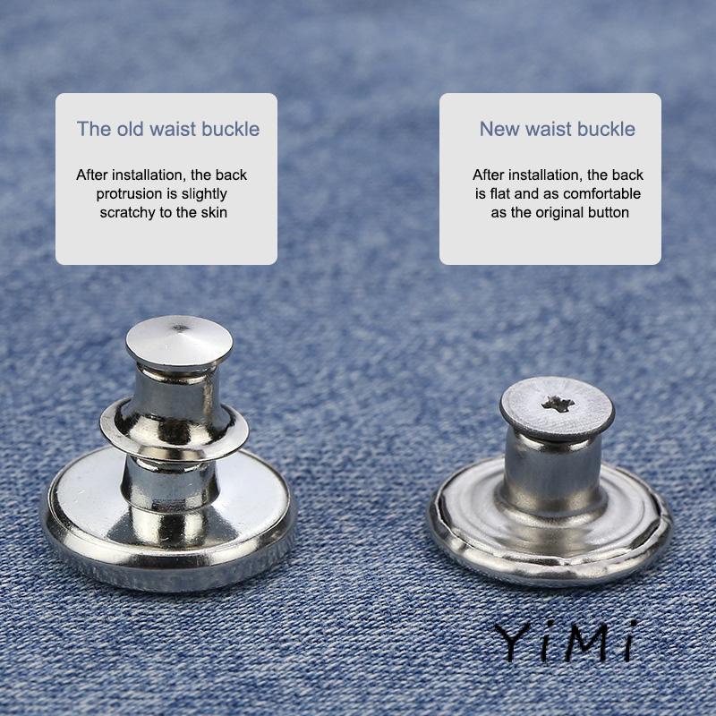 Nút Quần Jeans Bằng Kim Loại Có Thể Điều Chỉnh Tiện Dụng