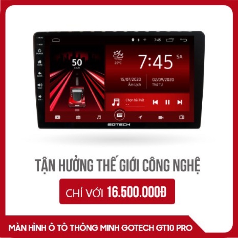 MÀN HÌNH Ô TÔ THÔNG MINH GOTECH GT10 PRO