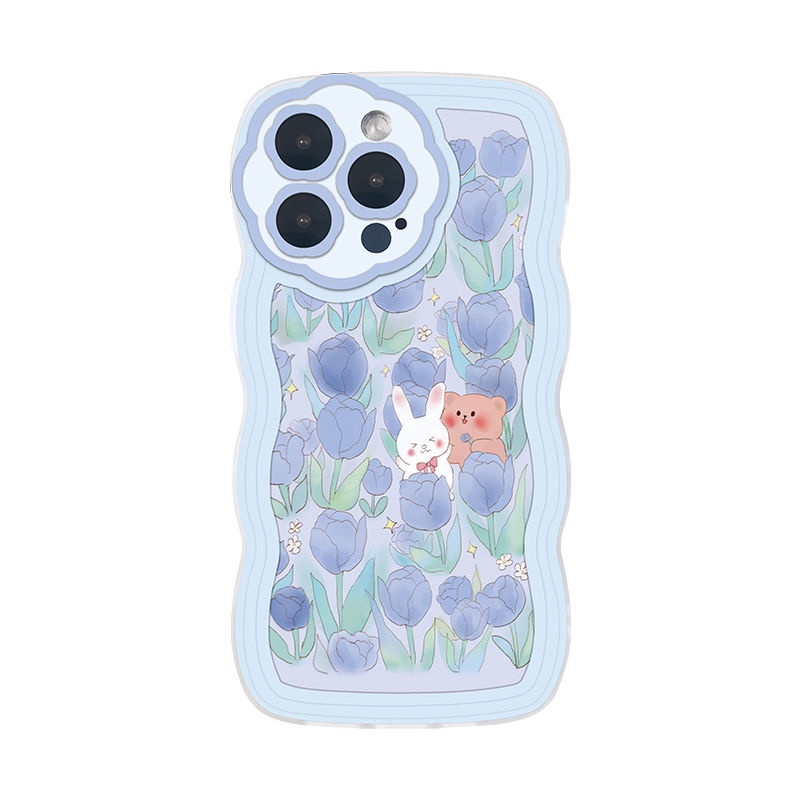 Ốp Điện Thoại Mềm Họa Tiết Thỏ / Gấu Dễ Thương Dành Cho Iphone 13 11 12 Pro 7 / 8 plus