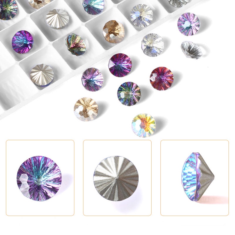 Set 42 Viên Đá 8*8 Đính Móng Tay Trang Trí Kính