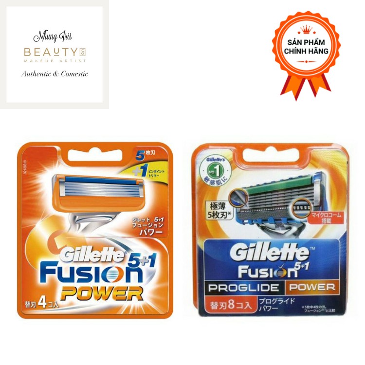 Lưỡi Dao Cạo Râu Gillette Fusion 5+1 Nhật Bản Hộp 4 và 8 Lưỡi