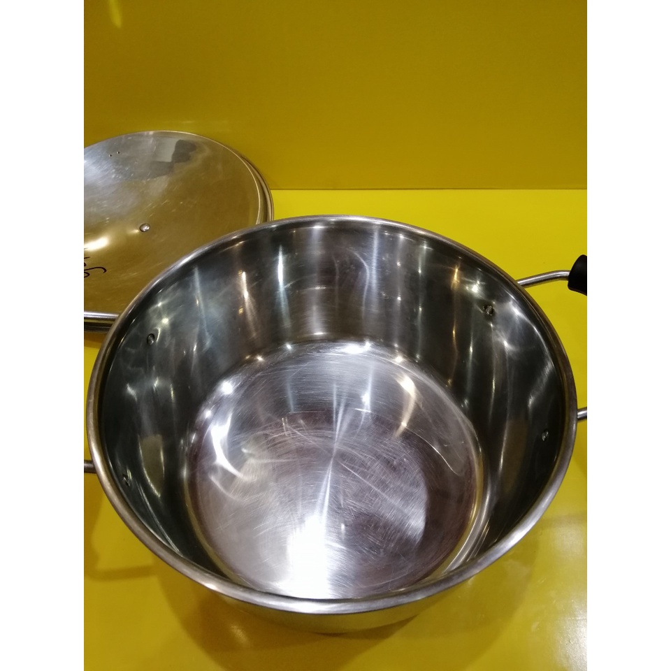 Nồi inox nội địa Nhật, size 25cm, cao 12cm (mã 944), Dùng được bếp từ