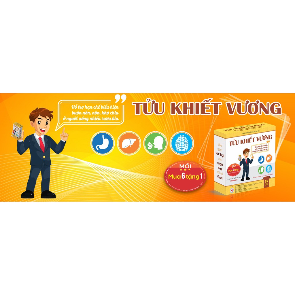 Viên uống Bổ Gan Tửu Khiết Vương - Giải Độc Gan, Bảo Vệ Gan, Tăng Cường Chức Năng Gan (Hộp 15 gói) [Chính Hãng]