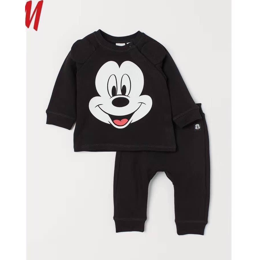 Bộ nỉ HM Mickey đen cực chất cho bé