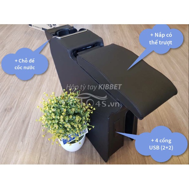Hộp tỳ tay Fadil Kibbet loại 1490 liền khối, phiên bản V2 - Bệ tỳ tay chuẩn theo xe - Không khoan vít - Tự lắp được