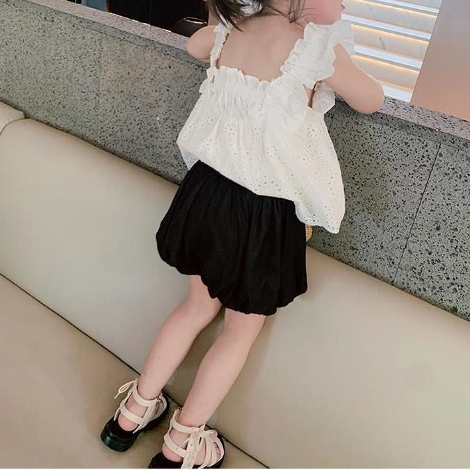 Quần dáng rộng ống bo thời trang mùa hè mới 2021 cho bé gái
