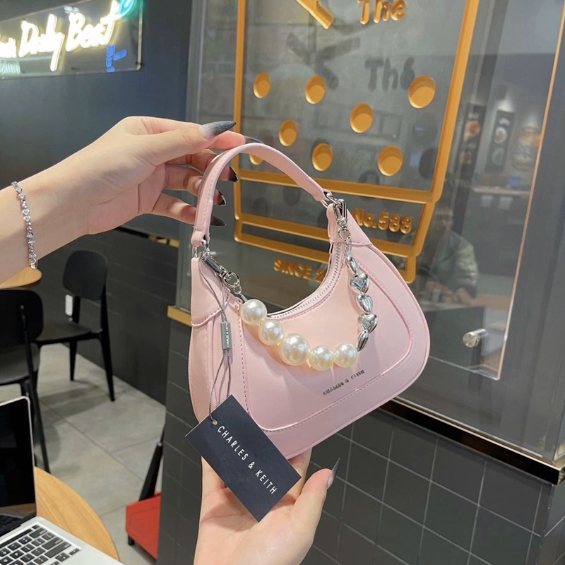 Túi Ngọc Hộp Nơ hồng size 20cm xách tay sang chảnh hàng chuẩn loại 1